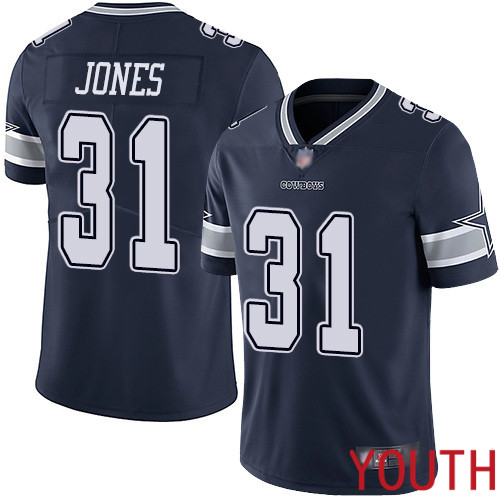 Youth Dallas Cowboys Limited Navy Blue Byron Jones Home 31 Vapor Untouchable NFL Jersey